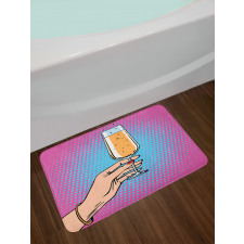 Pop Art Comic Champagne Bath Mat