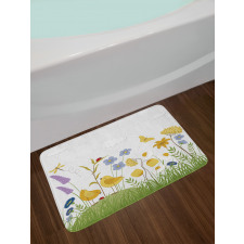 Lively Summer Garden Bath Mat