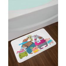 Family Theme Parenthood Bath Mat