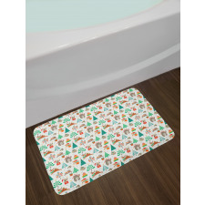 Tree Presents Animals Bath Mat