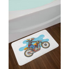 Cartoon Fun Dog Bath Mat