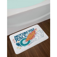 Colorful Tire Words Bath Mat