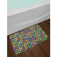 Grid Mosaic Triangles Bath Mat