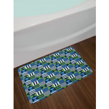 Mosaic Checks Pattern Bath Mat