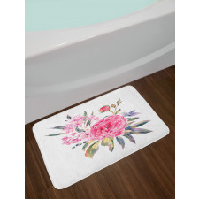 Romantic Roses Bouquet Bath Mat