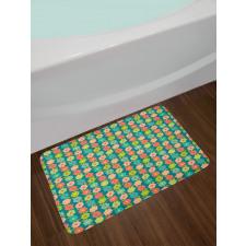 Vibrant Springtime Daisies Bath Mat