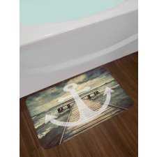 Anchor Ocean Waves Bath Mat