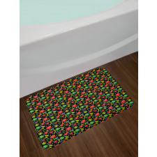 Autumnal Foliage Pattern Bath Mat