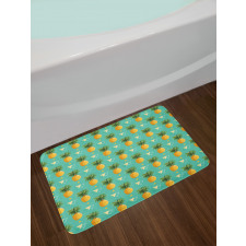 Hipster Fruits Bath Mat