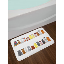 Simplistic Dog Animal Bath Mat