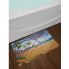 Hurricane in Ocean Beach Bath Mat