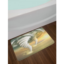 Abstract Hurricane Swirls Bath Mat