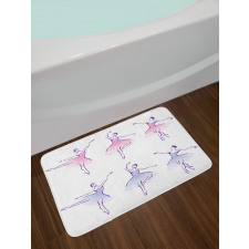 Dancer Women Watercolors Bath Mat