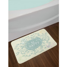 Doodle Wreath Color Stains Bath Mat