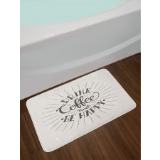 Coffee Words Grunge Effect Bath Mat