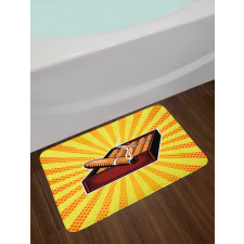 Cigar Box in Pop Art Style Bath Mat