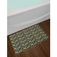 Colorful Tyrannosaurus Bath Mat