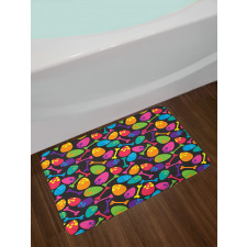 Dinosaur Eggs Bones Bath Mat