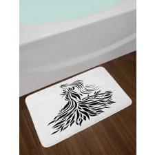 Princess in a Floral Dress Bath Mat