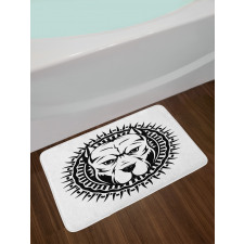 Aggressive Fighting Dog Bath Mat