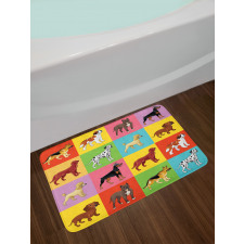 Different Breeds Animal Lover Bath Mat