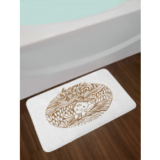 Monochrome House Bath Mat