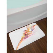 Colorful Abstract Lines Waves Bath Mat