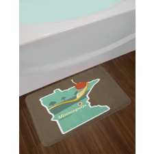 Minneapolis Doodle Map Bath Mat