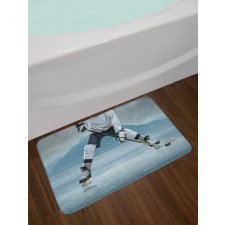 Stick and Puck Mountain Bath Mat