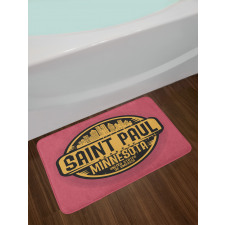 Capital City Grunge Stamp Bath Mat