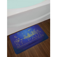 Line Art Style St Paul Bath Mat