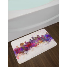 Grunge Splashes Cityview Bath Mat