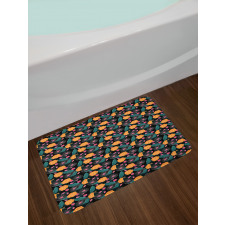 Artwork in Hawaiian Style Bath Mat