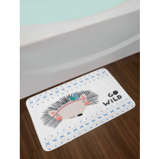 Hedgehog Go Wild Words Bath Mat