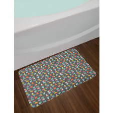 Half Circles Geometrical Bath Mat