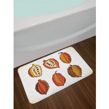 Tropical Fruit Beans Graphic Bath Mat