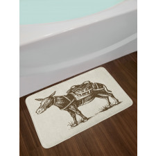 Vintage Animal with Baskets Bath Mat