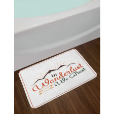 Wanderlust We Trust Text Bath Mat