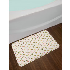 Girl in Camping Clothes Bath Mat