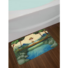 Adventurous Kid on Trunk Bath Mat