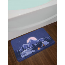 Family Adventure Camping Forest Bath Mat