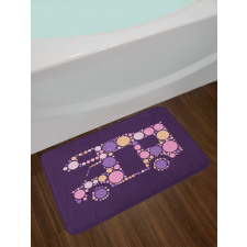 Pointillism Artwork Retro Van Bath Mat