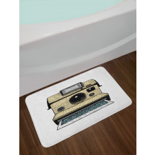 Vintage Polaroid Machine Bath Mat