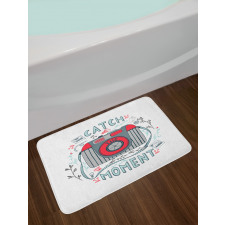 Catch the Moment Calligraphy Bath Mat