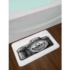 Monochromatic Style Camera Bath Mat