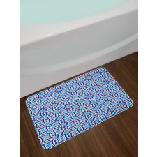 Composition Tiles Grid Bath Mat