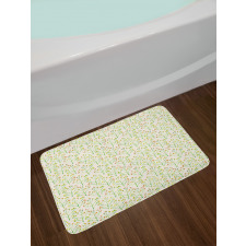 Doodle Flowers Garden Art Bath Mat