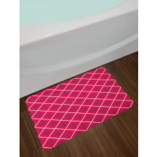 Abstract Rhombus Shapes Bath Mat