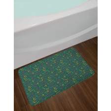 Summer Season Meadow Retro Bath Mat