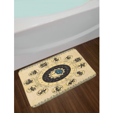 Mystic Horoscope Wheel Art Bath Mat
